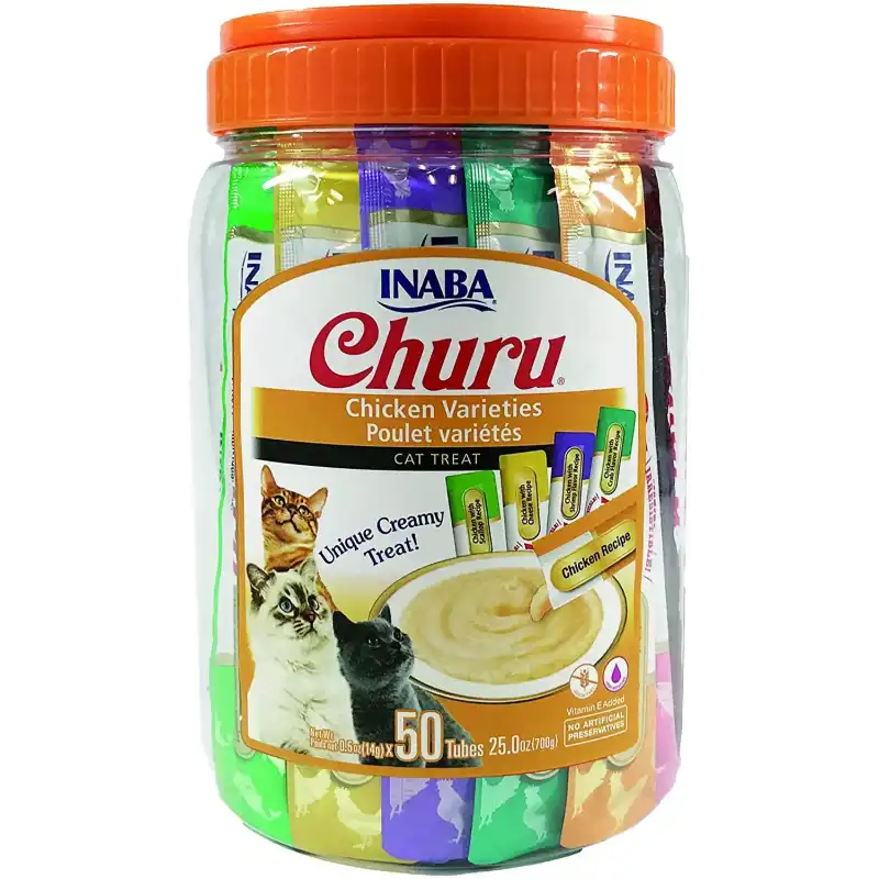 50x14gr Bote Churu para gato adulto Pure Mix  de Pollo