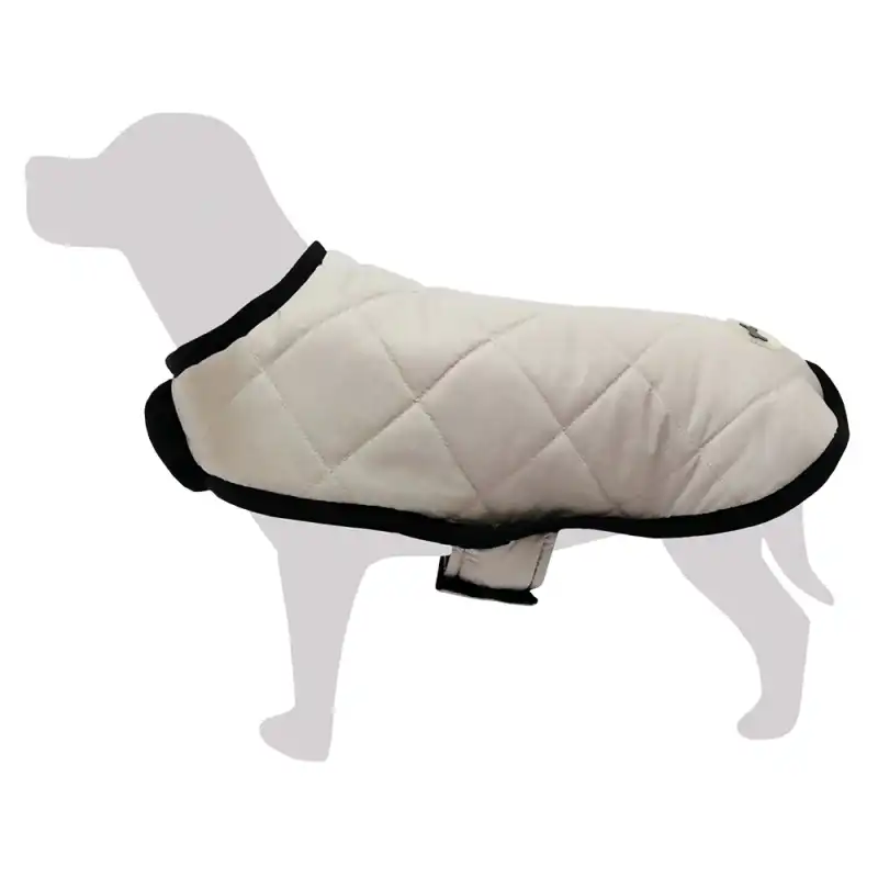 Chaleco acolchado rombos Reversible gris-negro perros, Tallas 25 cm