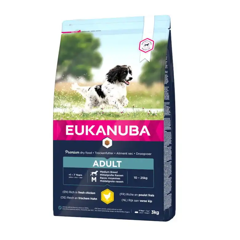 Pienso para perros medianos Eukanuba Adult Medium Pollo 12 Kg