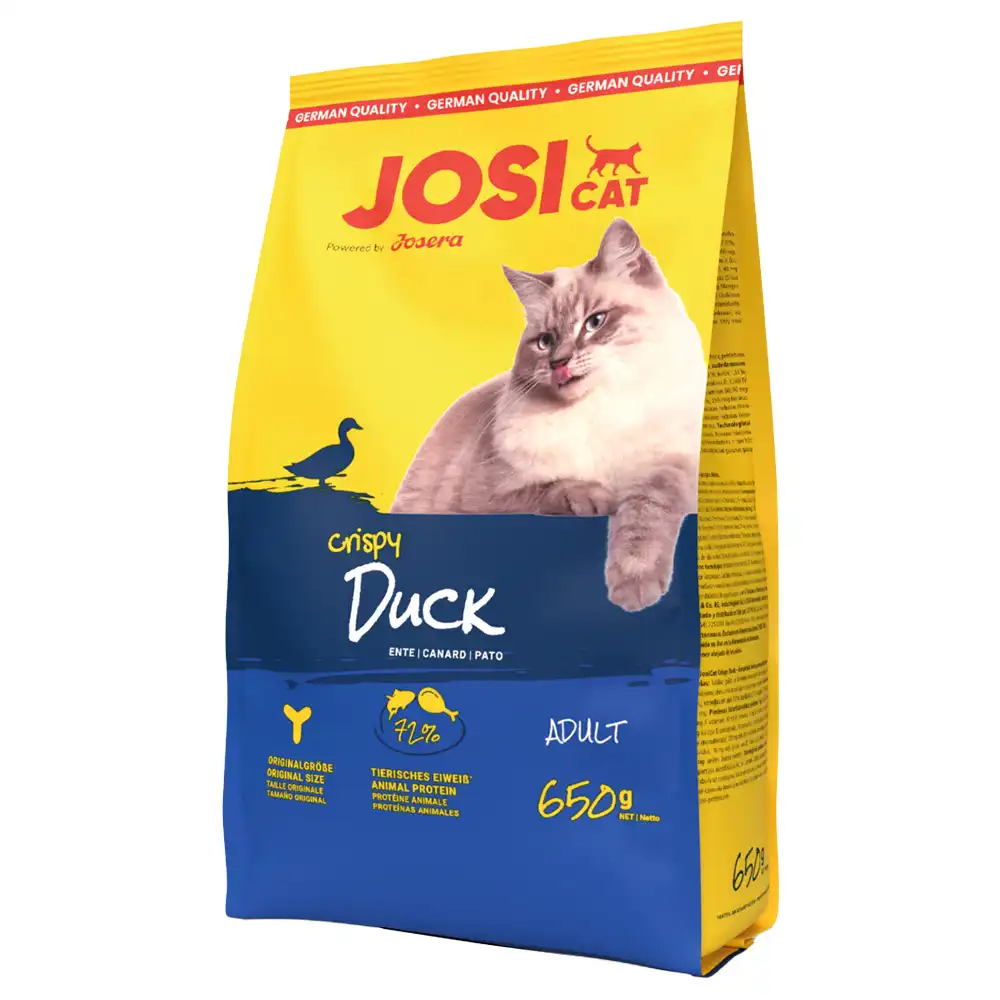 JosiCat con pato crujiente pienso para gatos - 650 g