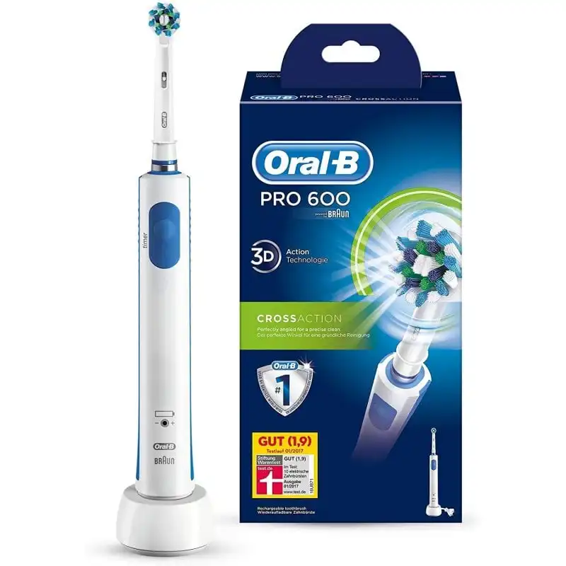 Oral-B Pro 600 Crossaction Cepillo Eléctrico Recargable Azul