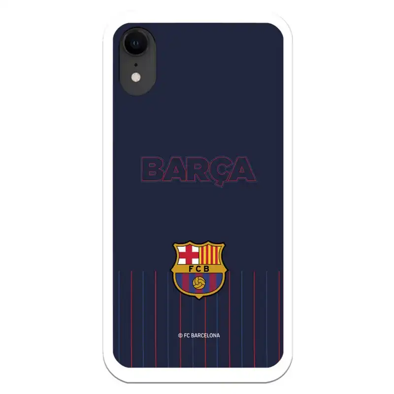 Funda Licencia Oficial FC Barcelona Barsa Fondo Azul para iPhone XR