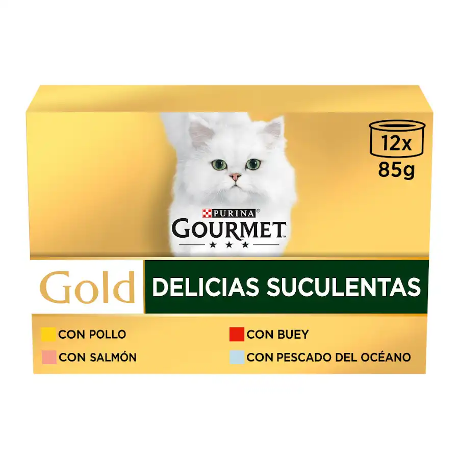 Gourmet Gold Delicias Suculentas Mixtas Multipack lata para gatos