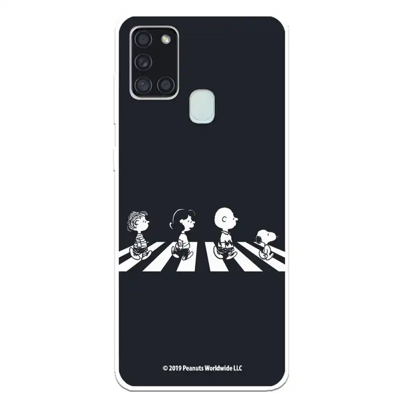 Funda Oficial de Peanuts Personajes Beatles Snoopy para Samsung Galaxy A21S