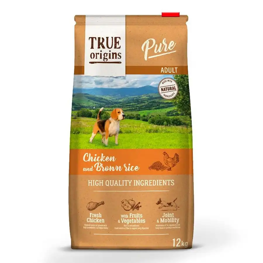 True Origins Adult Pure Pollo y Arroz pienso para perros