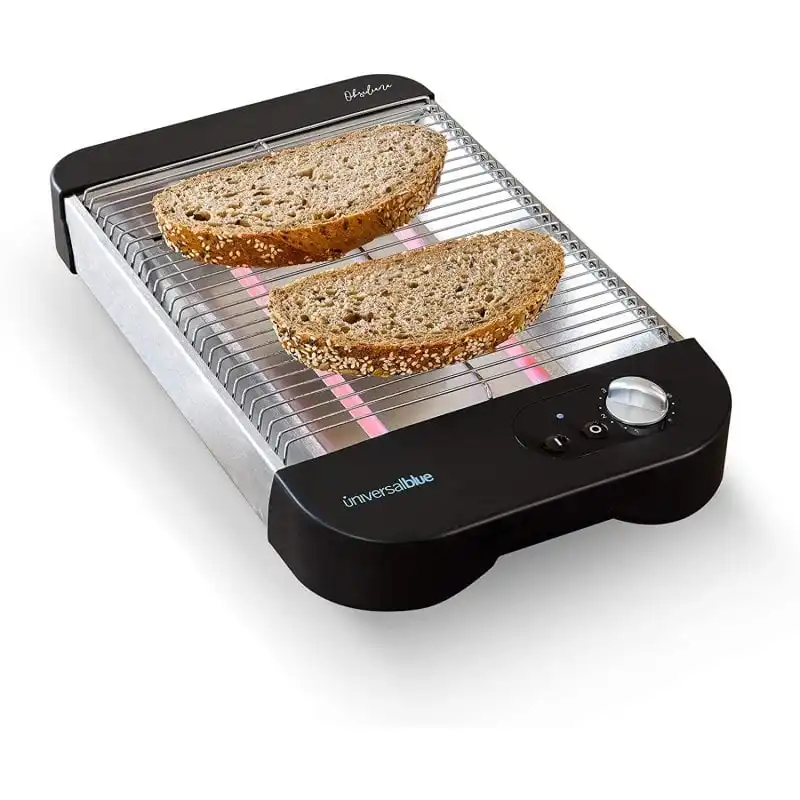 Universal Blue Toasty Tostador Plano 600W Negro/Acero Inoxidable