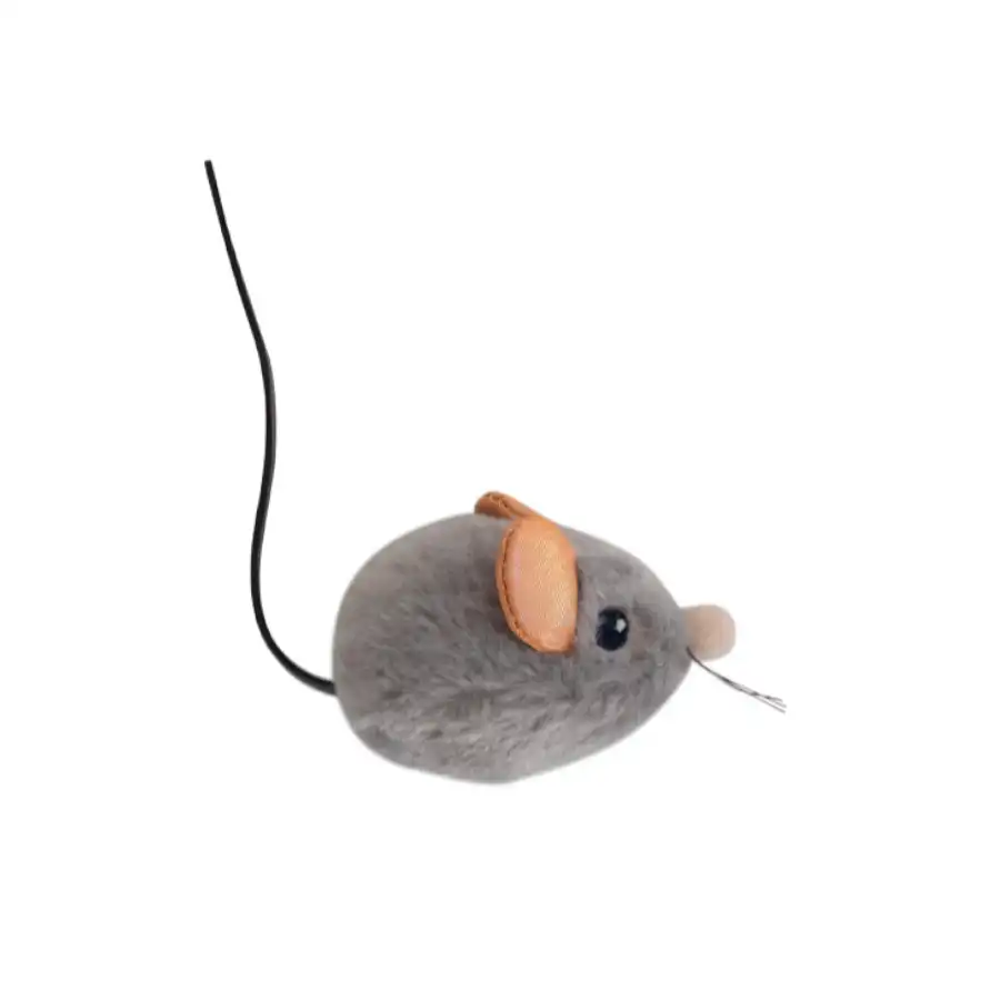 Outward Hound Catstages Squeaky Squeaky Gris Ratón de con Catnip para gatos