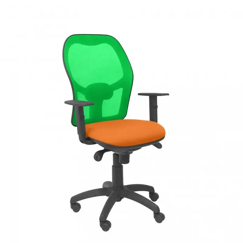 Piqueras y Crespo Jorquera Silla Malla Verde Asiento Bali Naranja