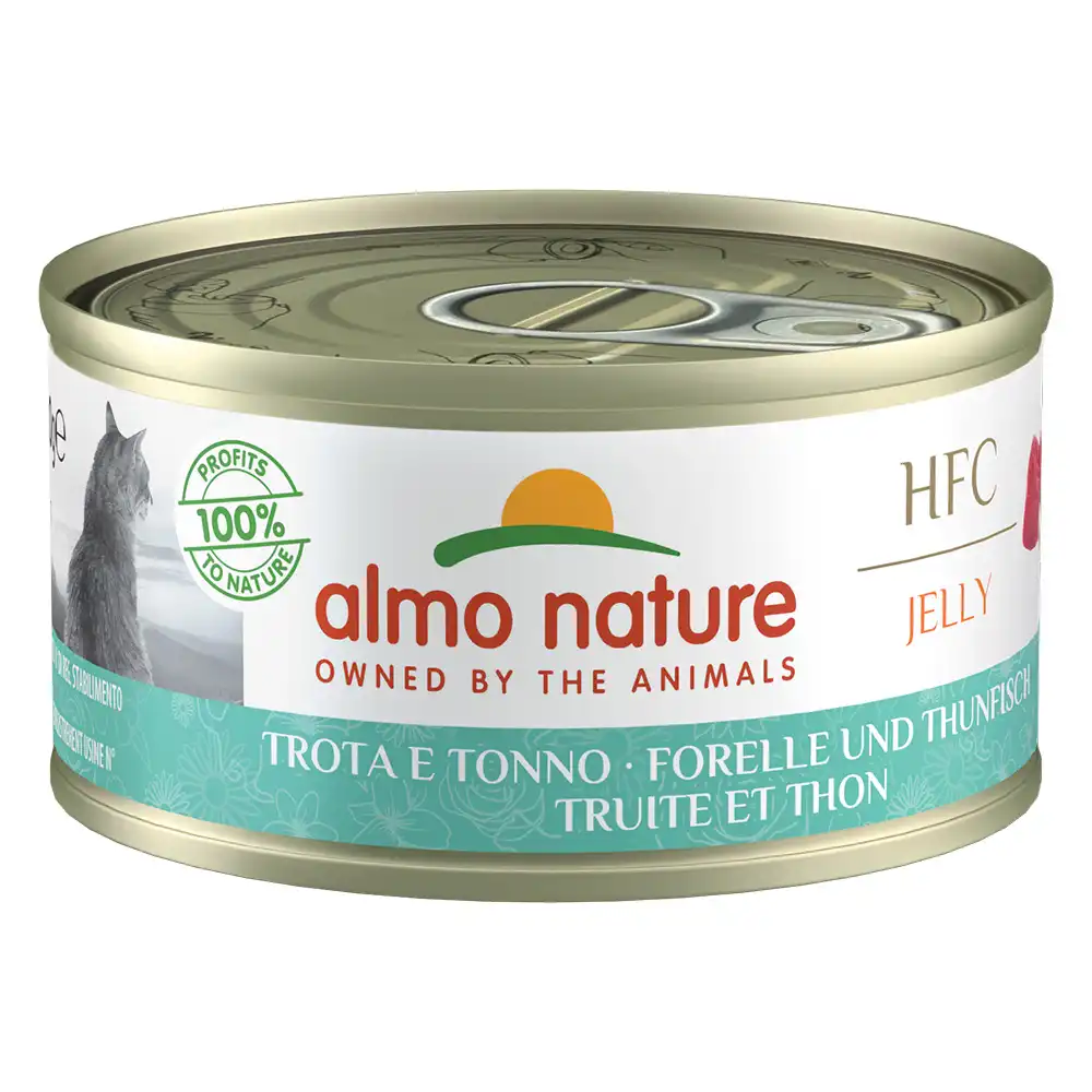 Almo Nature HFC Natural 6 x 70 g - Trucha y atún en gelatina