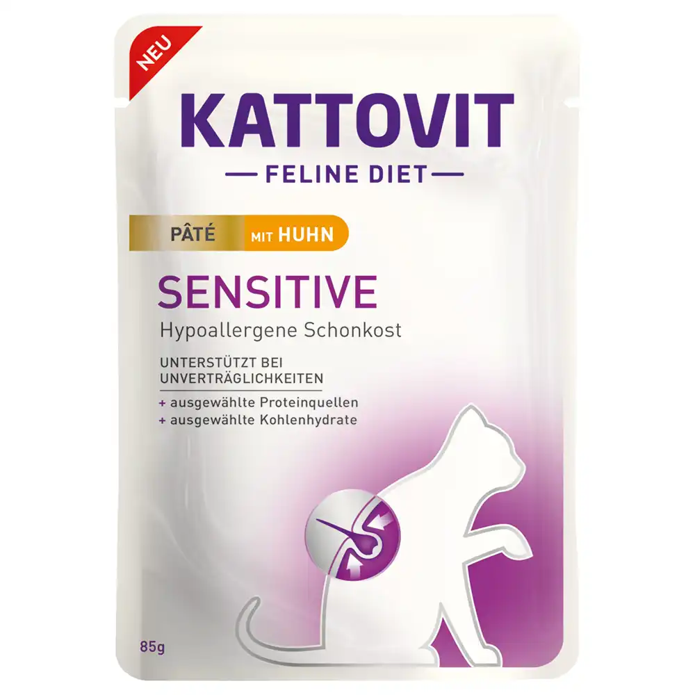 Kattovit Sensitive Paté 10 x 85 g - con pollo