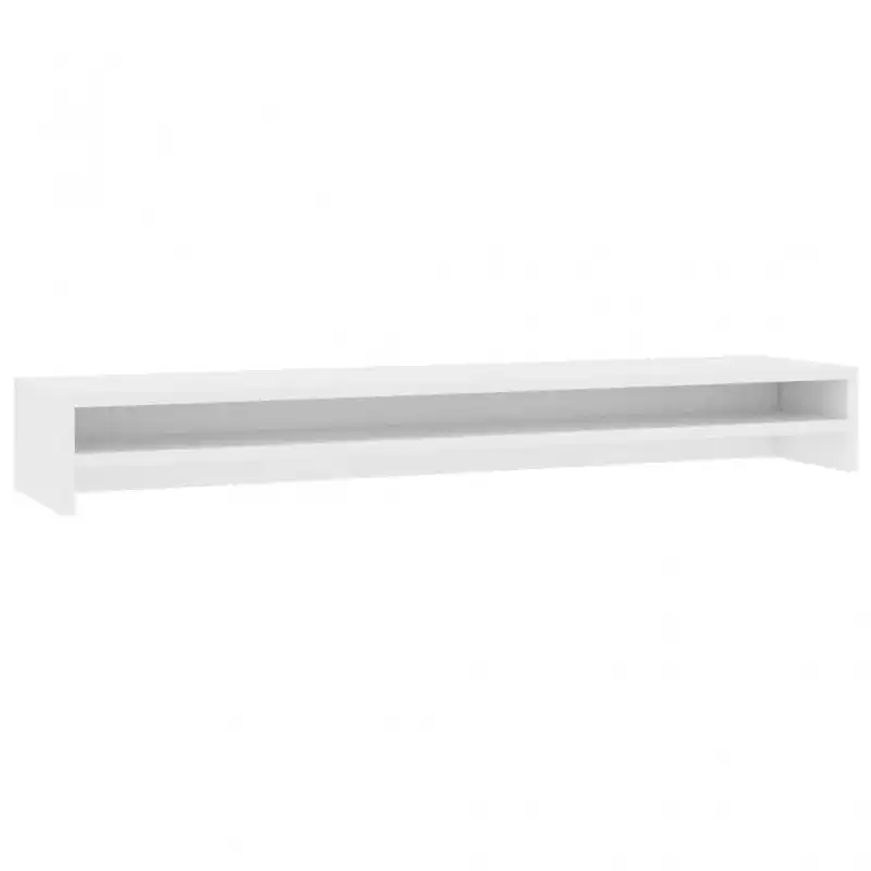 vidaXL Soporte para pantalla madera contrachapada blanco 100x24x13 cm