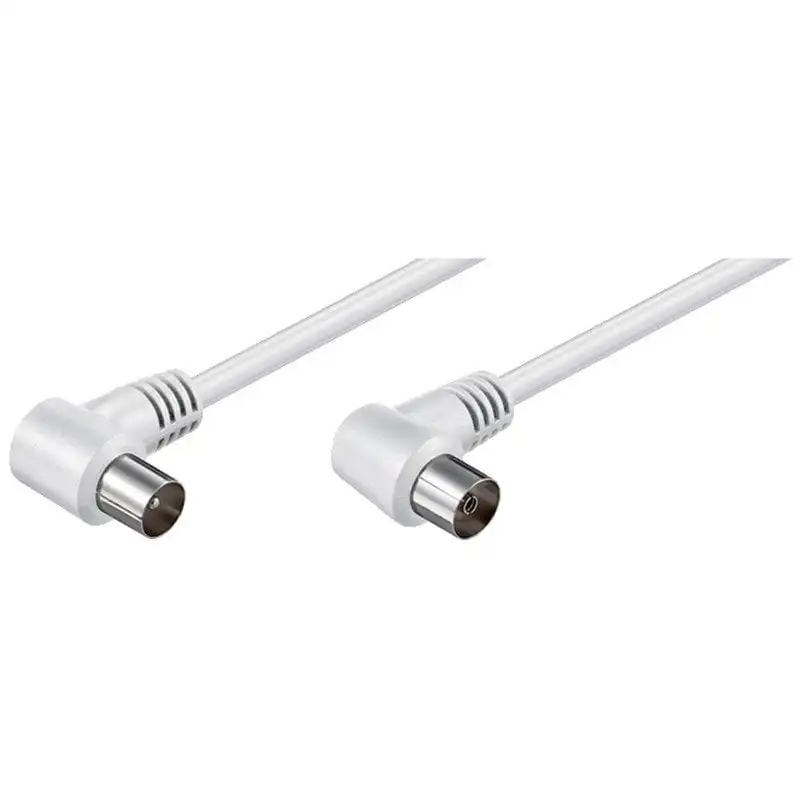Goobay Cable Coaxial Antena Acodado 2.5m Blanco