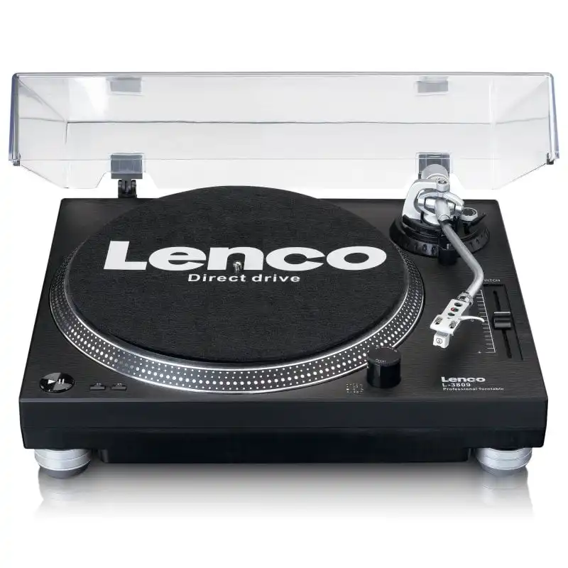 Lenco L-3809BK Plato DJ de Accionamiento Directo con Codificación USB/PC Negro