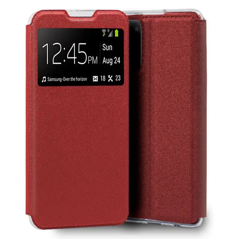 Cool Funda Flip Cover Liso Roja para Samsung Galaxy S20 FE