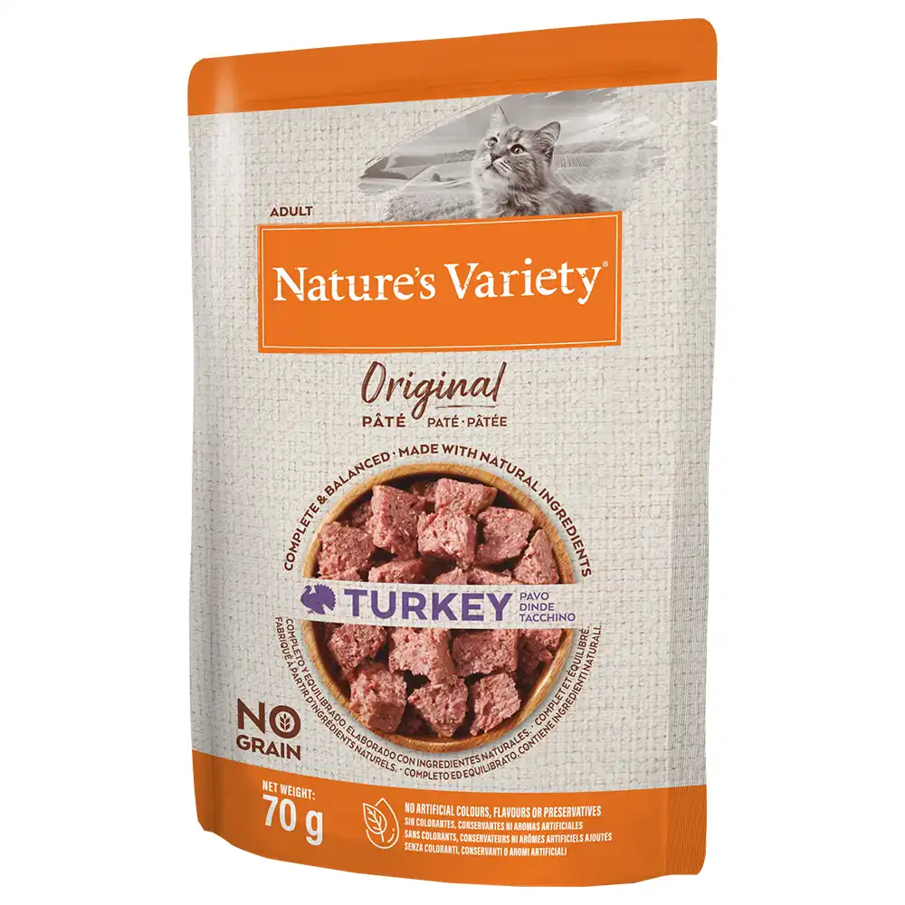 Nature's Variety Original Paté No Grain 12 x 70 g para gatos - Pavo