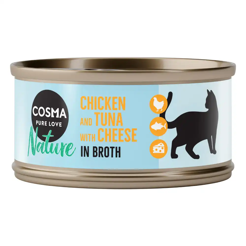 Cosma Nature 6 x 70 g - Pollo y atún con queso