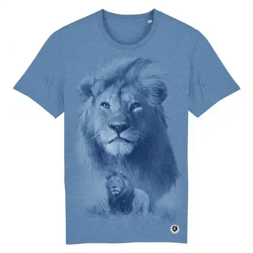 Camiseta Escena León Monocromática color Azul