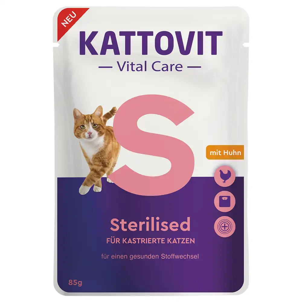 Kattovit Vital Care Sterilised con pollo en bolsitas - 85 g