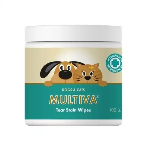 Vetnova MULTIVA Tear Stain Wipes limpiador de ojos para perros y gatos