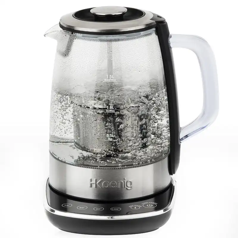HKoenig TI600 Tetera Eléctrica 1.5L 2200W Acero Inoxidable
