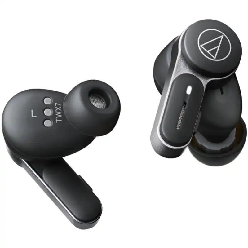 Audio-Technica ATH-TWX7 Auriculares Inalámbricos con Estuche de Carga Negros