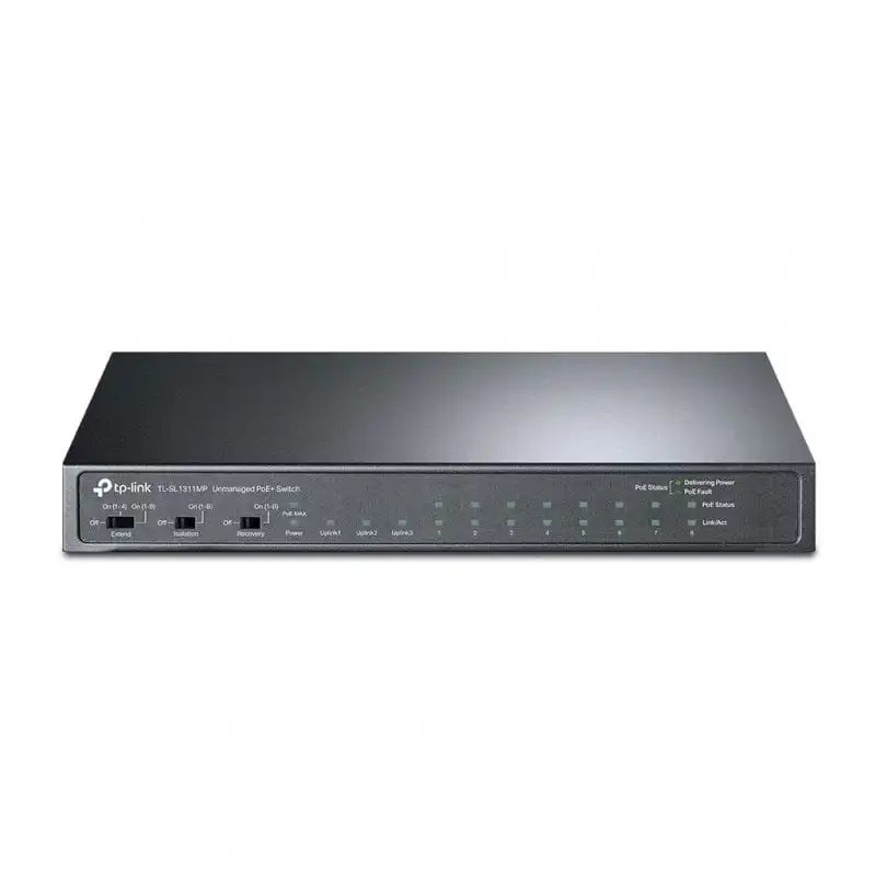 TP-Link TL-SL1311MP Switch 8 Puertos PoE+ 2 Gigabit + 1 SFP