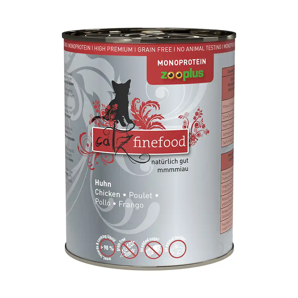 catz finefood Monoprotein zooplus 6 x 400 g  - Pollo