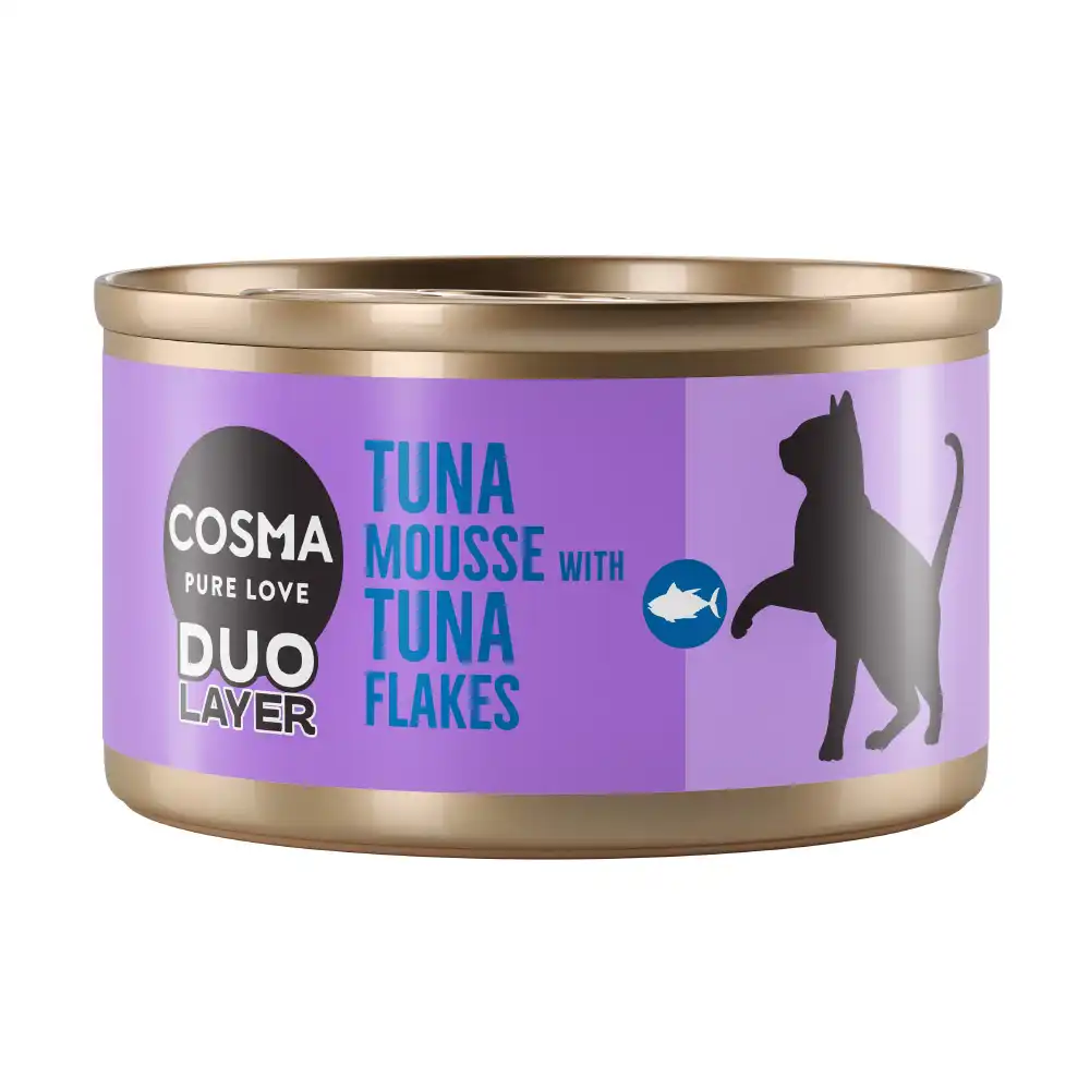 Cosma DUO Layer 6 x 70 g - Mousse de atún con trozos de atún