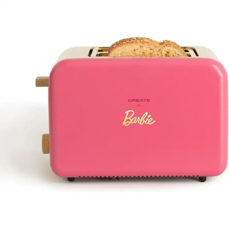 Create Toast Retro Tostadora Diseño Retro 2 Ranuras 850W Barbie Pink