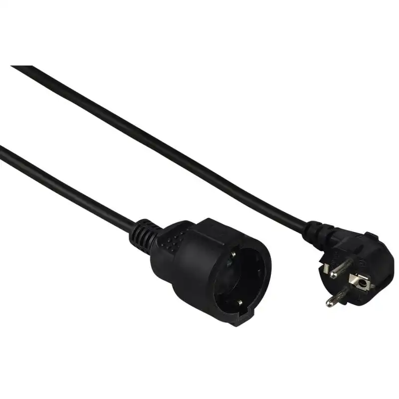 Hama Cable de Alimentación Alargador Schuko 5m Negro