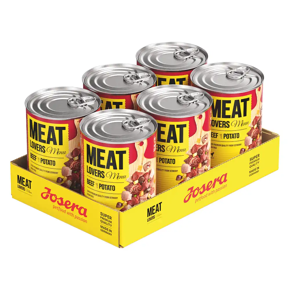 Josera Meatlovers Menú 6 x 400 g comida húmeda para perros - Vacuno con patatas