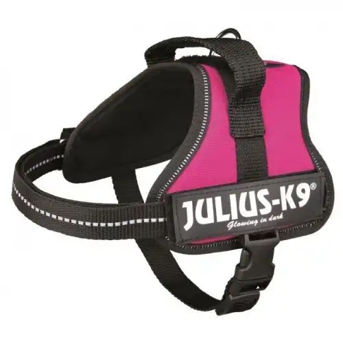 Julius K-9 arnés de fuerza fucsia para perros