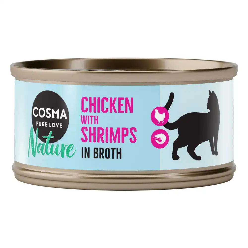 Cosma Nature 6 x 70 g - Pechuga de pollo y gambas