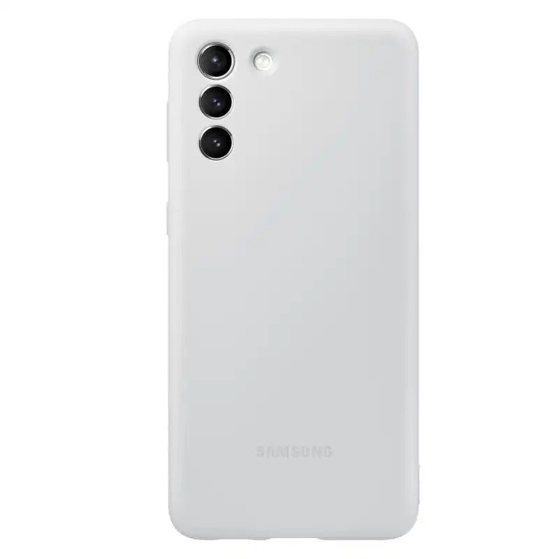 Samsung Silicone Cover Funda Gris para Samsung Galaxy S21 Plus