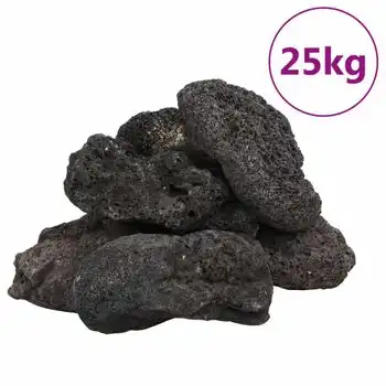 Rocas Volcánicas Negras 25 Kg 10-30 Cm Vidaxl