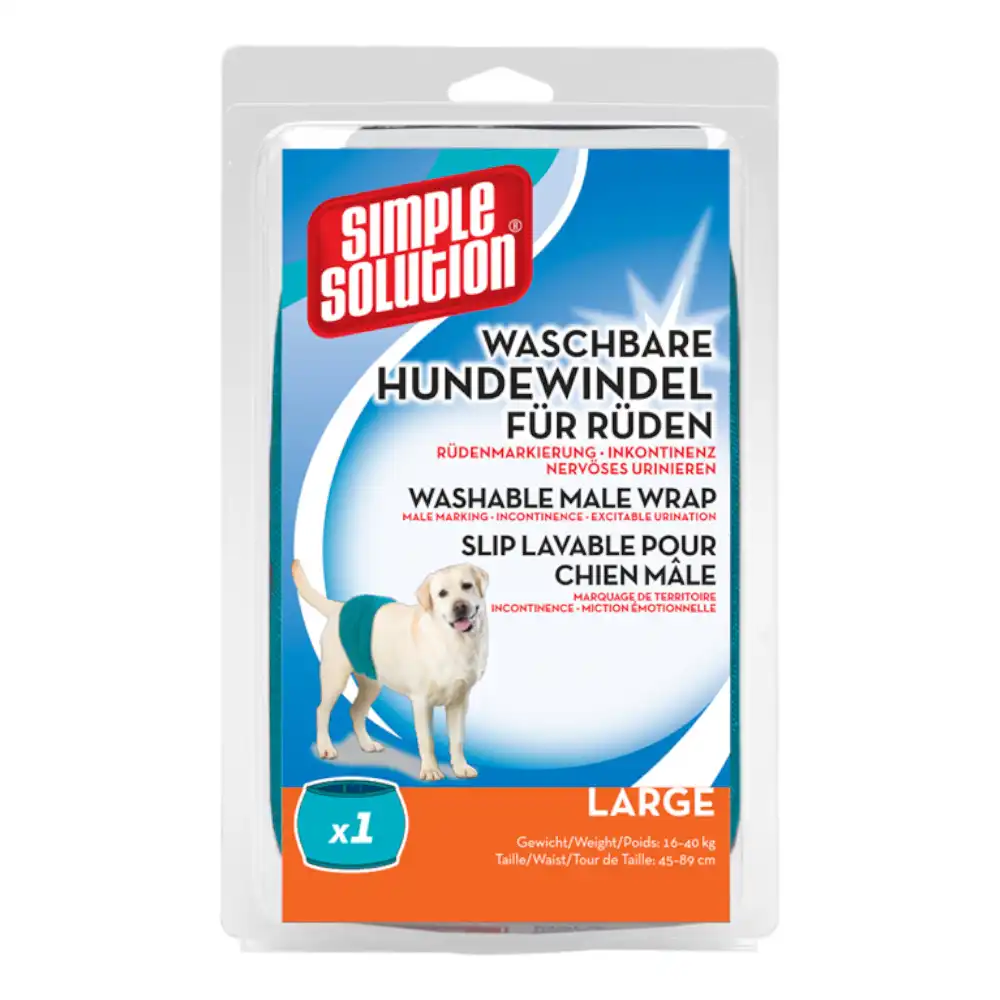 Simple Solution pañal lavable para perros macho - Talla L, 1 unidad