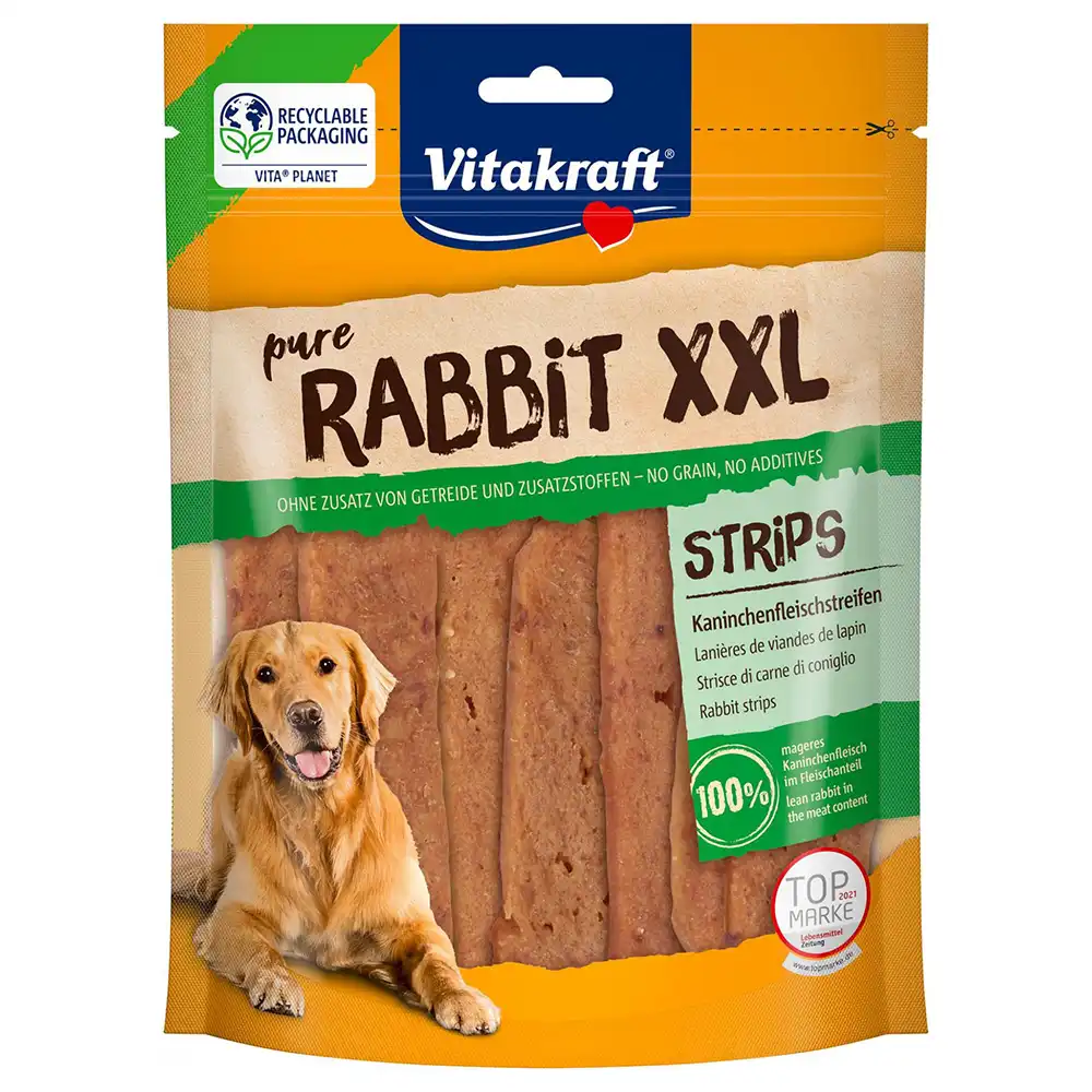 Vitakraft pure DUCK XXL tiras de carne de conejo para perros - 250 g