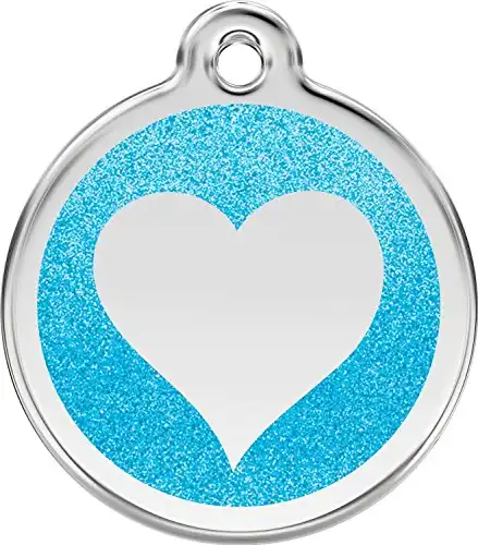 Placa identificativa Corazón Brillante Aqua M