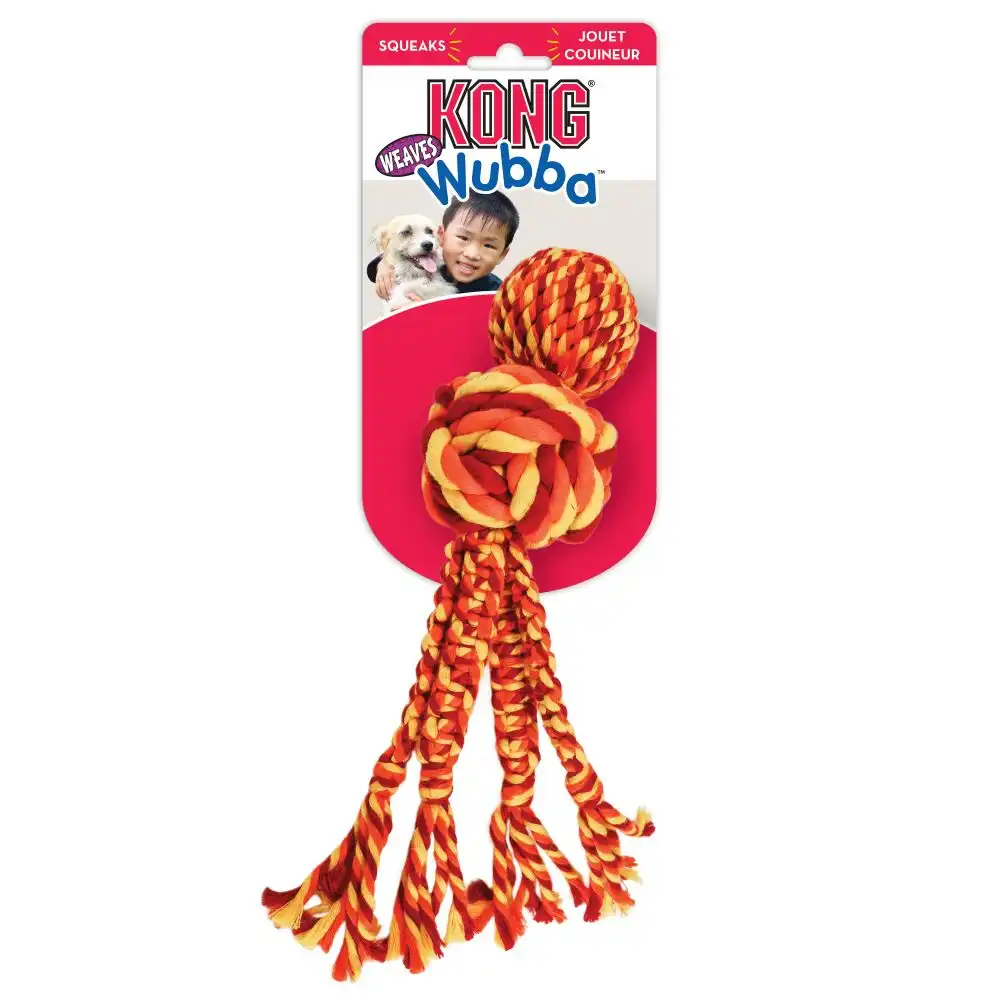 KONG Wubba Weaves juguete con sonido para perros - XL: aprox. 44 cm