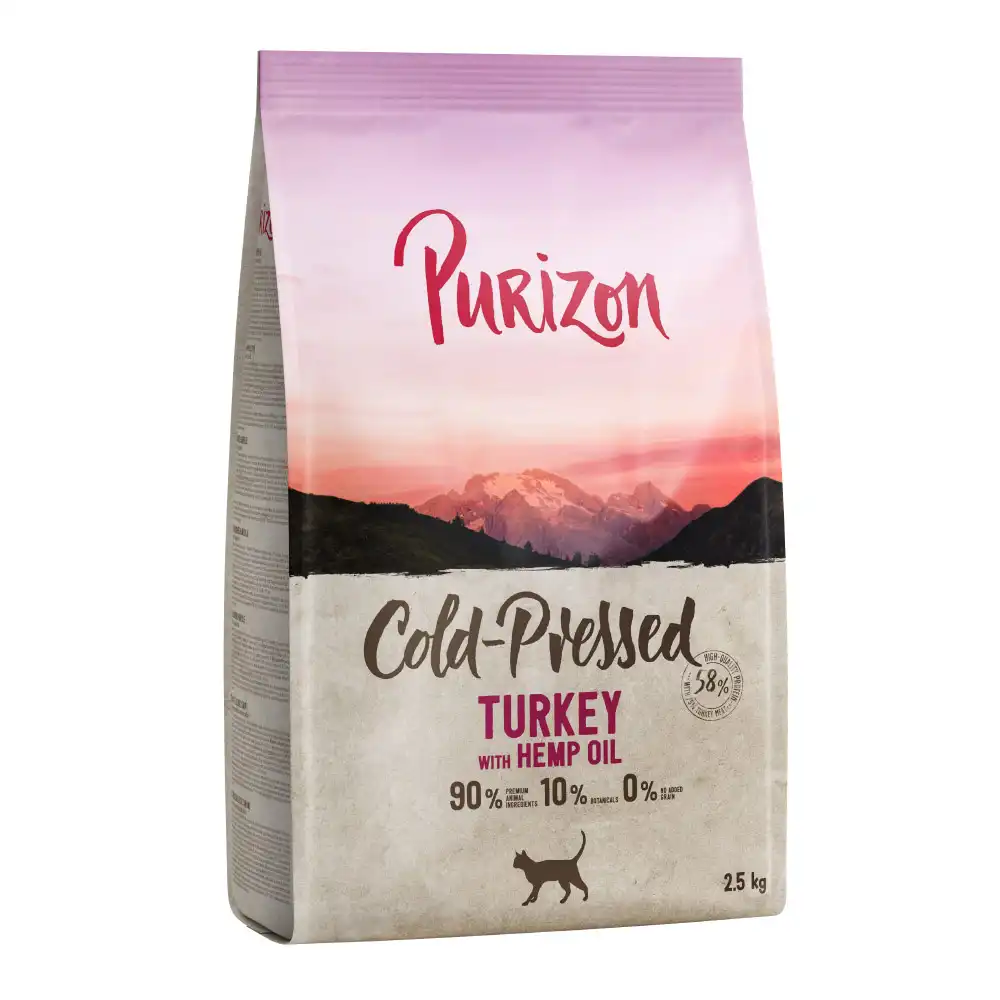 Purizon Coldpressed con pavo y aceite de cáñamo, prensado en frío - 2,5 kg