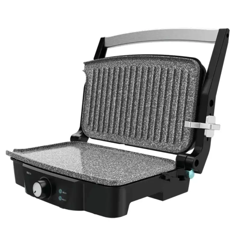 Cecotec Rock'nGrill 1500 Stone Ceramic Mix&Grill Parrilla Eléctrica Plancha y Sandwichera 1500W