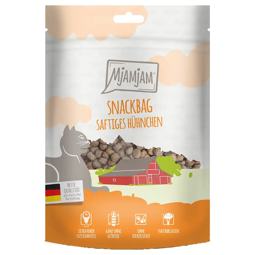 MjAMjAM Snackbag snacks con jugoso pollo para gatos - 125 g