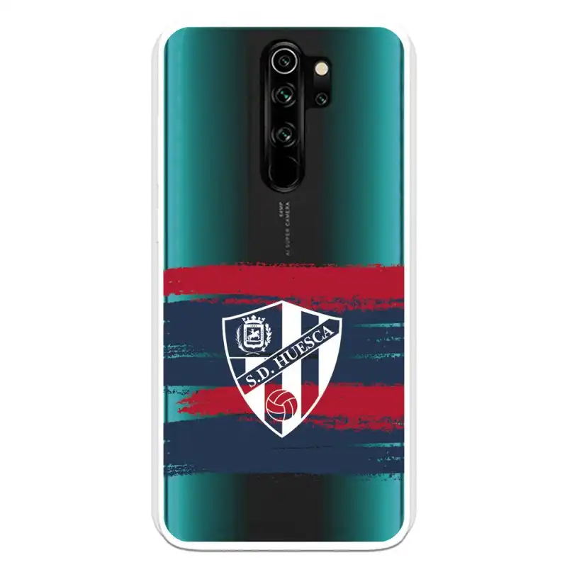 Funda Licencia Oficial SD Huesca Rayas Transparente para Xiaomi Redmi Note 8 Pro