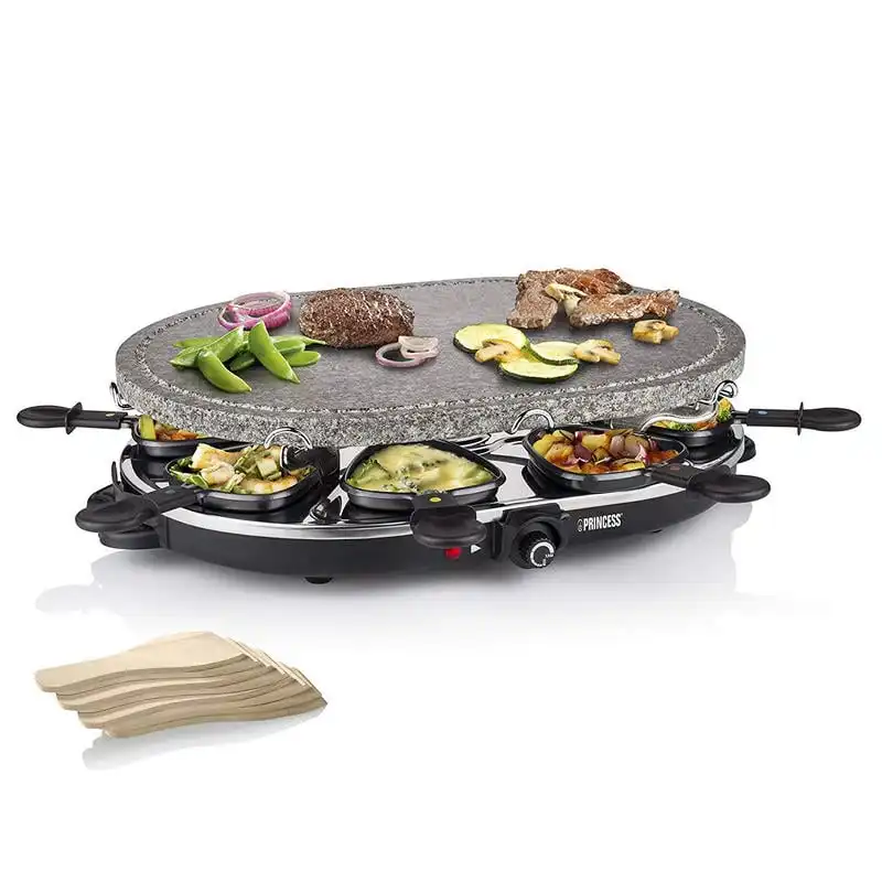 Princess 162720 Oval Stone Grill & Raclette Party Raclette de Piedra 1200W