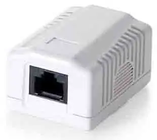 Roseta de Superficie Cat6 Conector Red Hembra RJ45