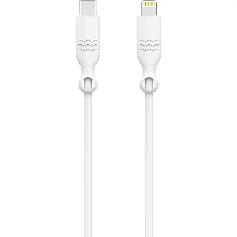 Just Green Cable Ecológico Ligthning a USB-C Macho/Macho 1.2m Blanco