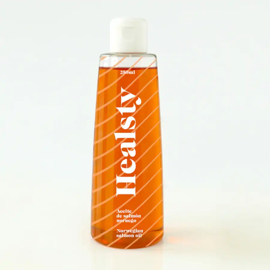 Healsty Plus aceite de salmón para perros y gatos 250 ml.