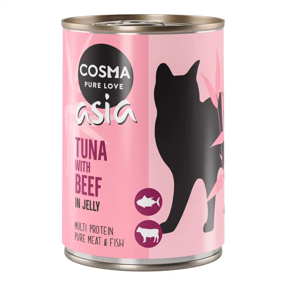 Cosma Asia en gelatina 6 x 400 g - Atún con vacuno