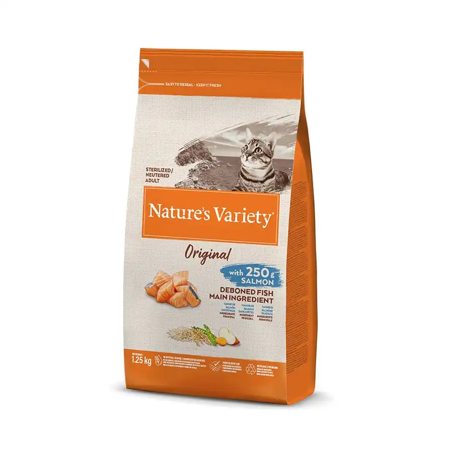 Nature's Variety Adult Sterilised Original Salmón pienso para gatos