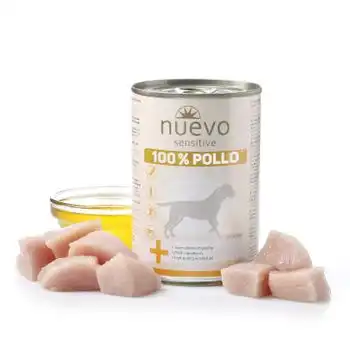 Nuevo Lata Perro Sensitive: 100% Pollo, 400 G